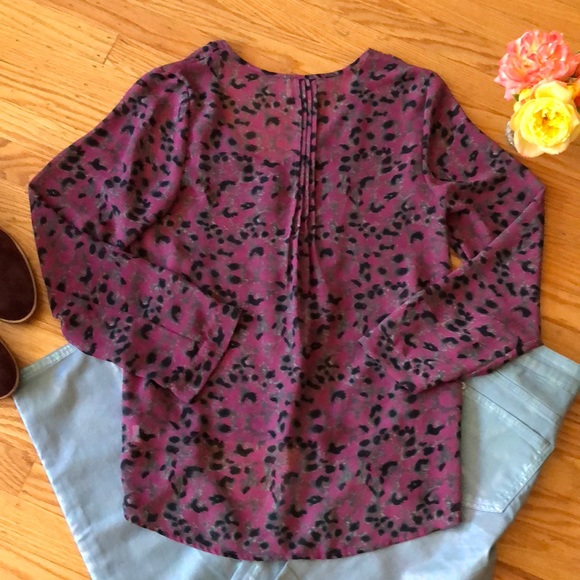 🌺 UO Pins & Needles; Grape/Gray Blouse Sz. XS/S!! - Picture 2 of 8